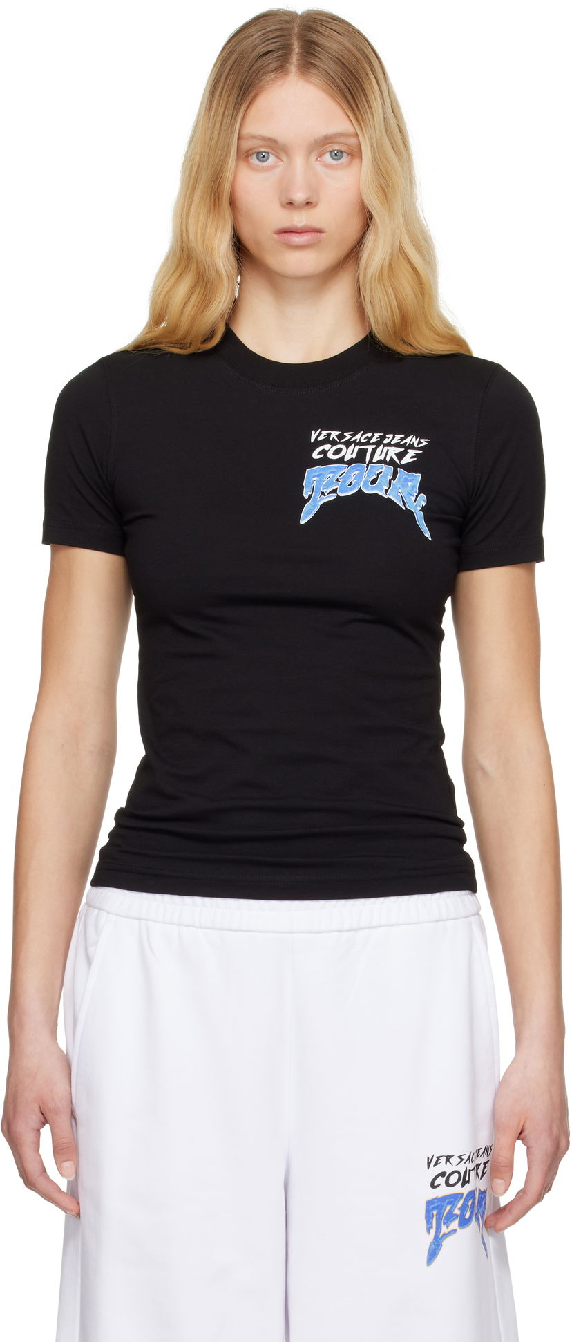 Футболка Versace Versace Jeans Couture 'Tour' T-Shirt чорний | E78HAHC07_ECJ02C