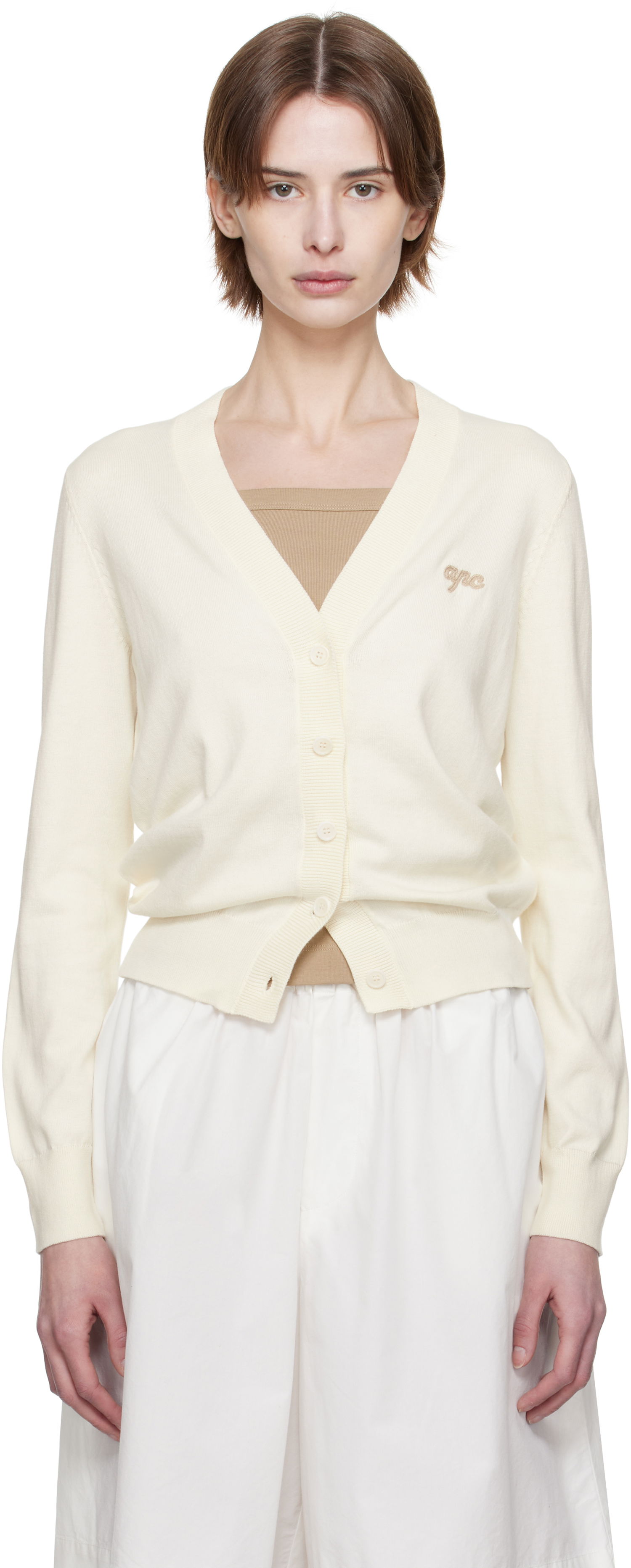 Cветр A.P.C. A.P.C. Berangere Cardigan білий | COGDK-F22318, 0