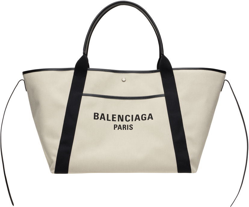 сумка-тоут Balenciaga Biarritz Large Canvas Tote Bag бежевий | 805116 2ABBN