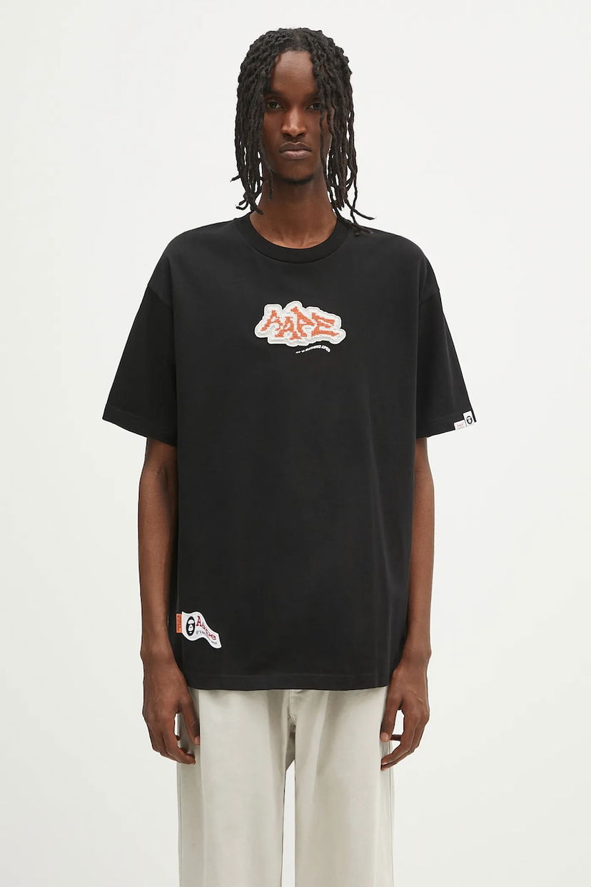 Футболка AAPE by A Bathing Ape AAPE Fancy Main Print T-Shirt чорний | AAPTEM1567XXN