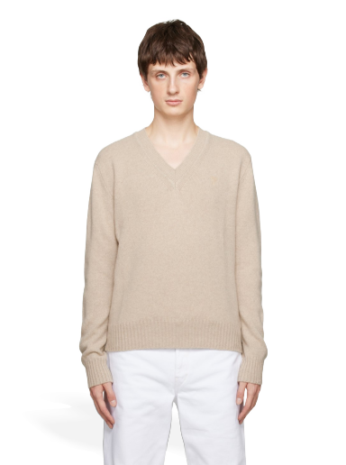 Cветр AMI Sweater бежевий | HKS207.005