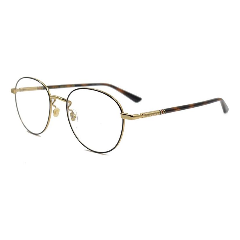 Сонцезахисні окуляри Gucci Gucci Round Optical Glasses with Enamel Ribbon Element Коричневий | GG0392O-002