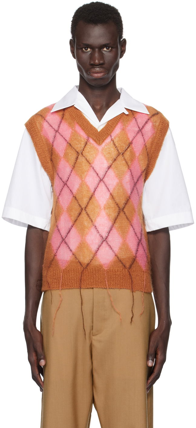 Жилет Marni Argyle Vest Коричневий | CVMG0129Q0 UFU175