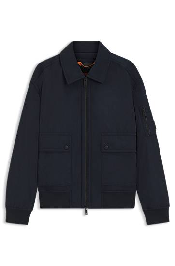 Куртка бомбер BOSS Bomber Jacket with Detachable Liner темно-синій | 50543492