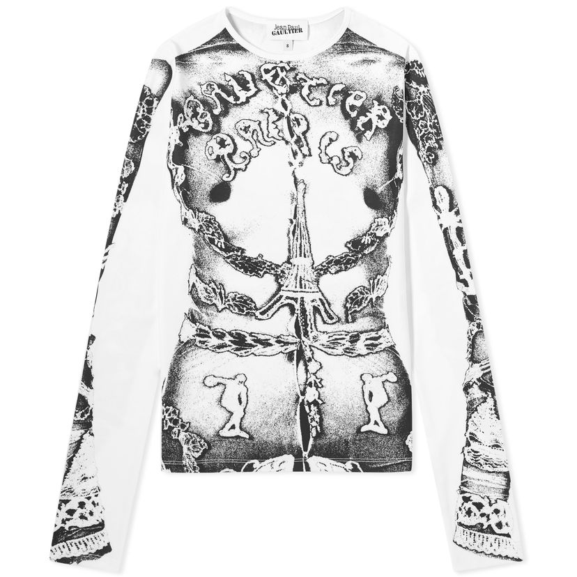 Футболка Jean Paul Gaultier Trompe L'Oeil Long Sleeve Top Різнокольоровий | 24-25-U-TO182-J546-0100