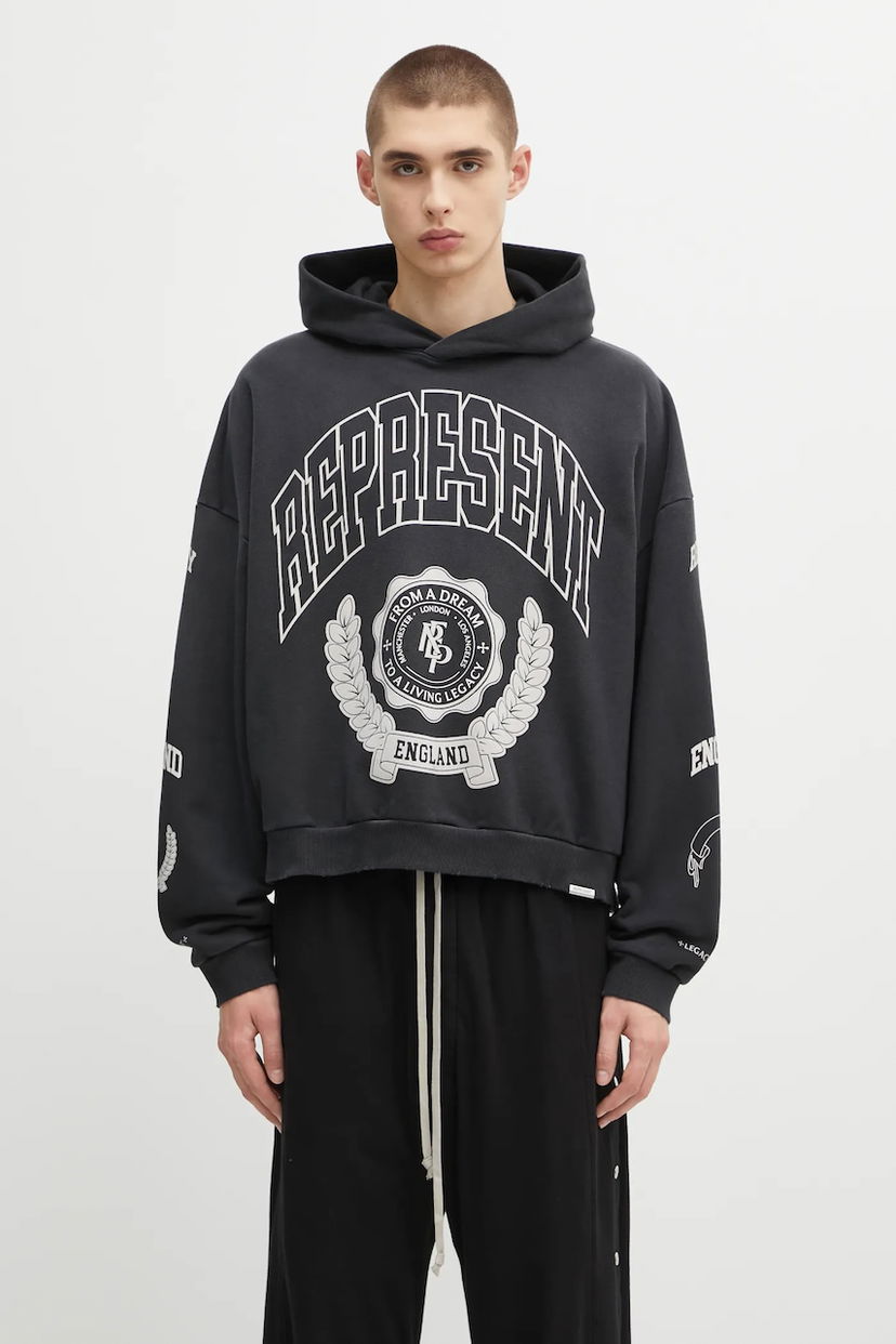 Світшоти Represent Clo Represent Legacy Crest Hoodie чорний | MLM100372