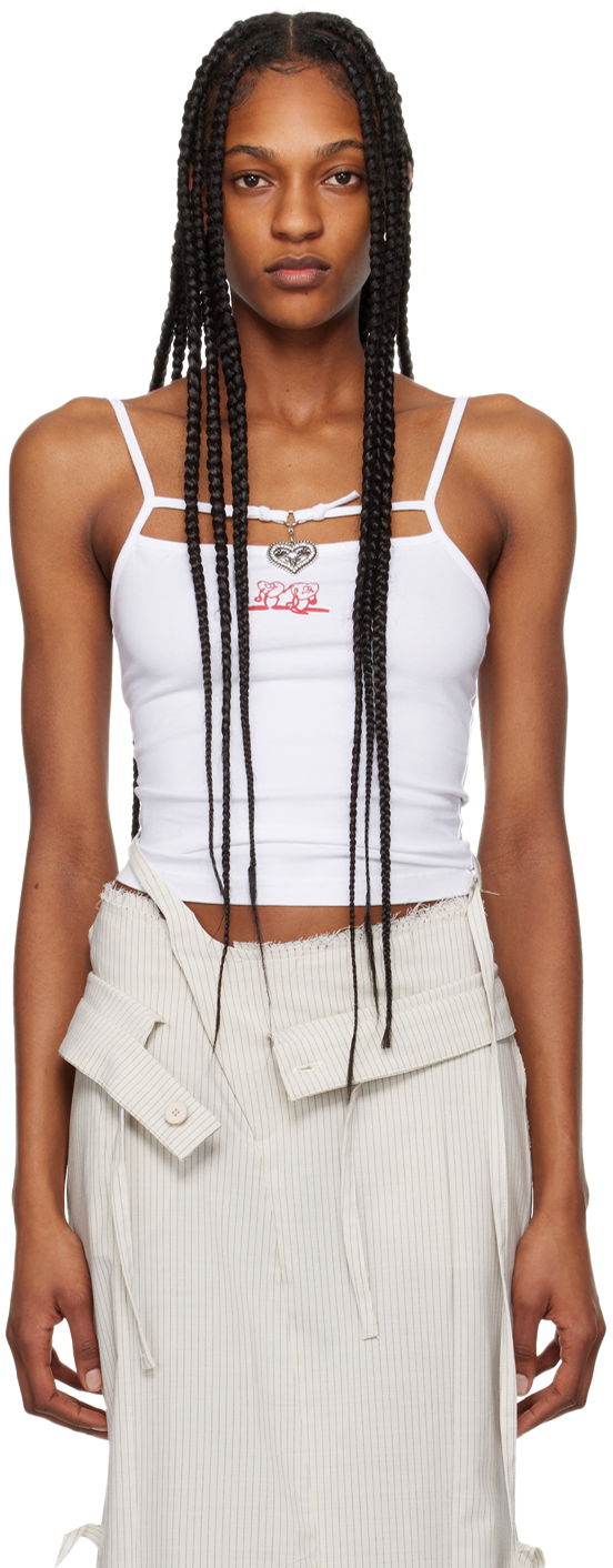 Безрукавка Ottolinger Ottolinger Charmed Tank Top білий | 1503803
