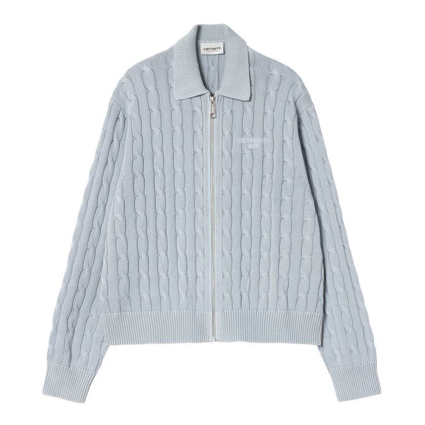 Cветр Carhartt WIP Women's Carter Cable Knit Sweater Jacket Синій | I035180_5