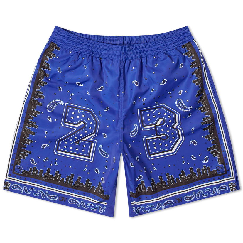 Купальники Off-White Bandana Swim Shorts Синій | OMFD008S24FAB0024600