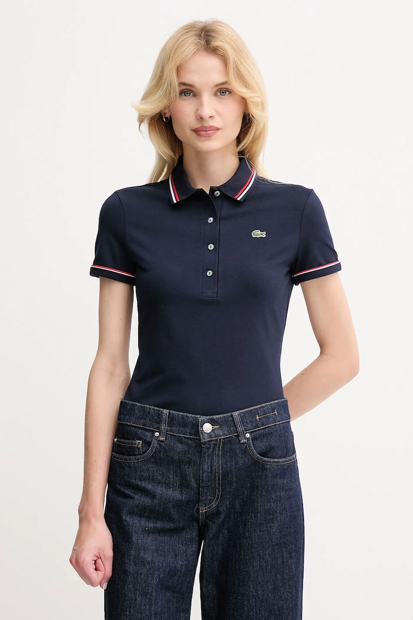 Сорочка поло Lacoste Lacoste Slim Fit Polo Shirt темно-синій | DF5284