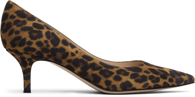 Кросівки та взуття Gianvito Rossi Leopard Print Suede Gianvito 55 Pumps Різнокольоровий | G20336-55RIC-CMD