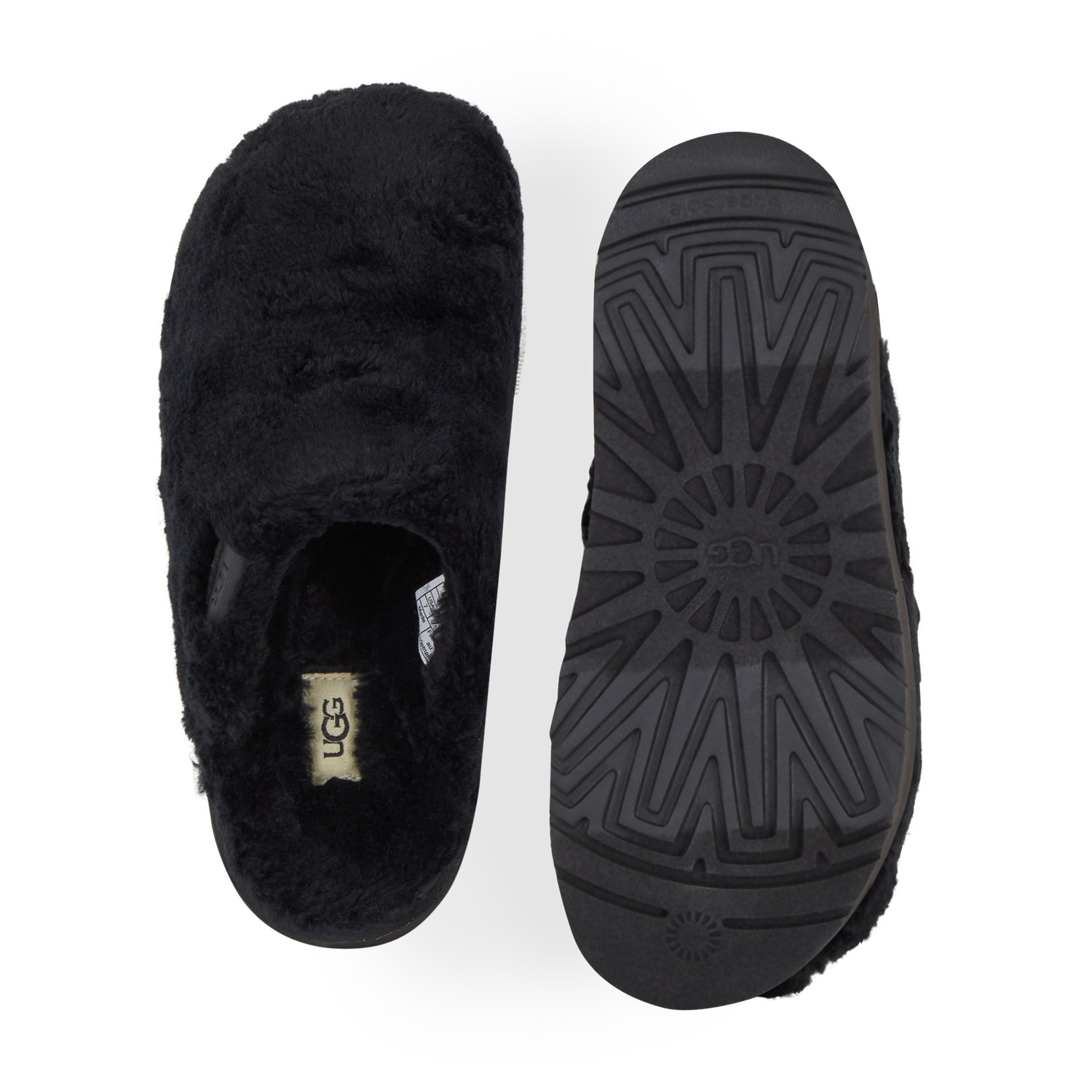 Кросівки та взуття UGG Fuzz Sugar Slide Noir чорний | 1135132-BLK, 1