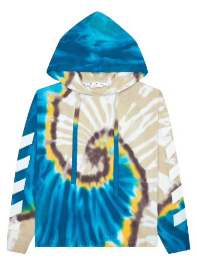 Світшоти Off-White Diag Tie Dye Knit Hoodie Різнокольоровий | OMHA148S22KNI0016101