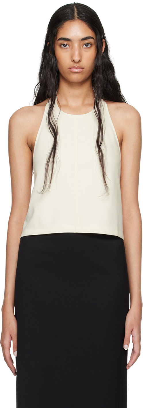 Безрукавка WARDROBE.NYC Off-White Backless Halter Top білий | W1058R12