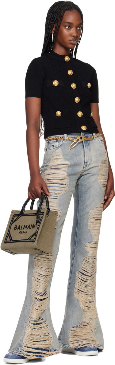 сумка-тоут Balmain Balmain B-Army Small Tote Bag Зелений | DN1FE809TDVY, 3