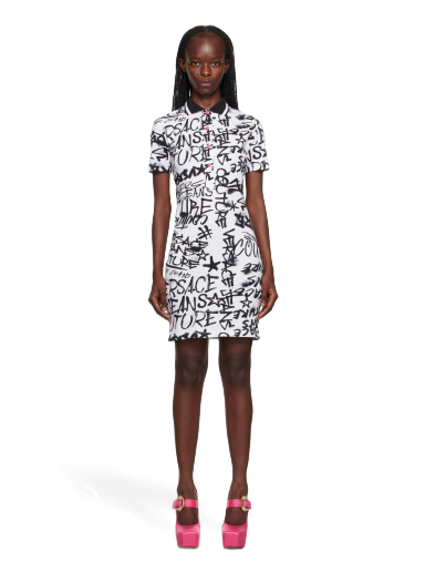 плаття Versace Jeans Couture Graffiti Minidress білий | E75HAO975_EJS242