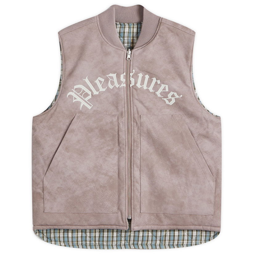 Жилет Pleasures Reversible Suede Vest бежевий | P24W018-MAUVE