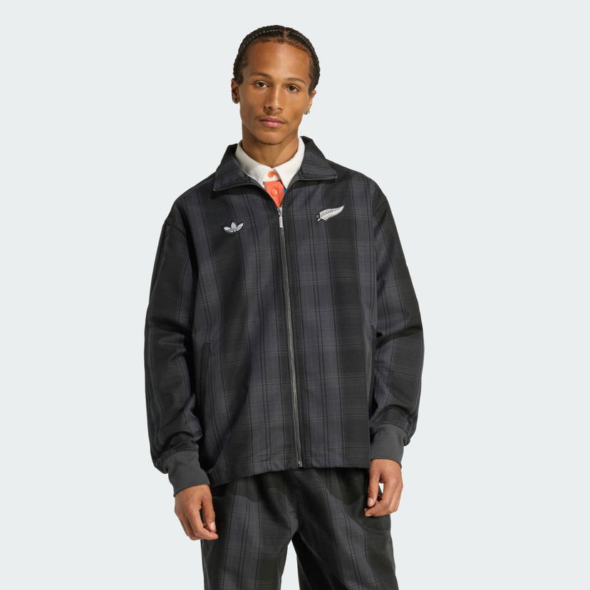 Куртка adidas Performance ORIGINALS &amp; ALL BLACKS Plaid Woven Firebird Track Jacket Сірий | KG4633