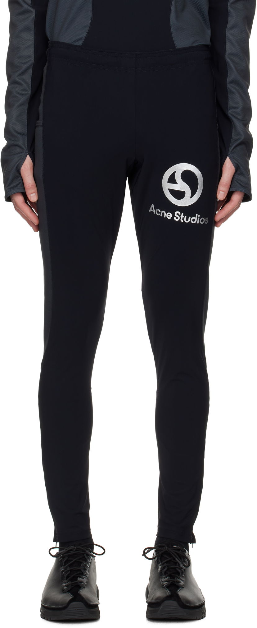 Легінси Acne Studios Logo Leggings чорний | BK0680-