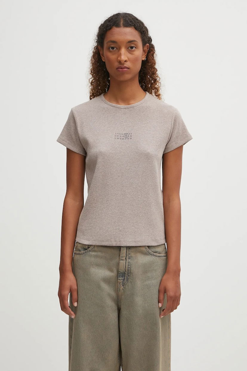 Футболка Maison Margiela MM6 Maison Margiela Wool Blend T-Shirt Сірий | S52GC0357.M20122.809