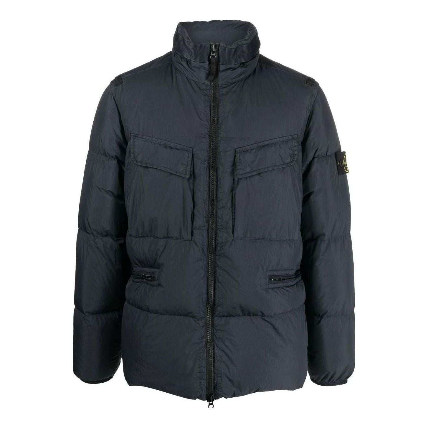 Пуховик Stone Island Patch Crinkle Labs Down Padded Jacket Синій | 771540123-V0020, 0