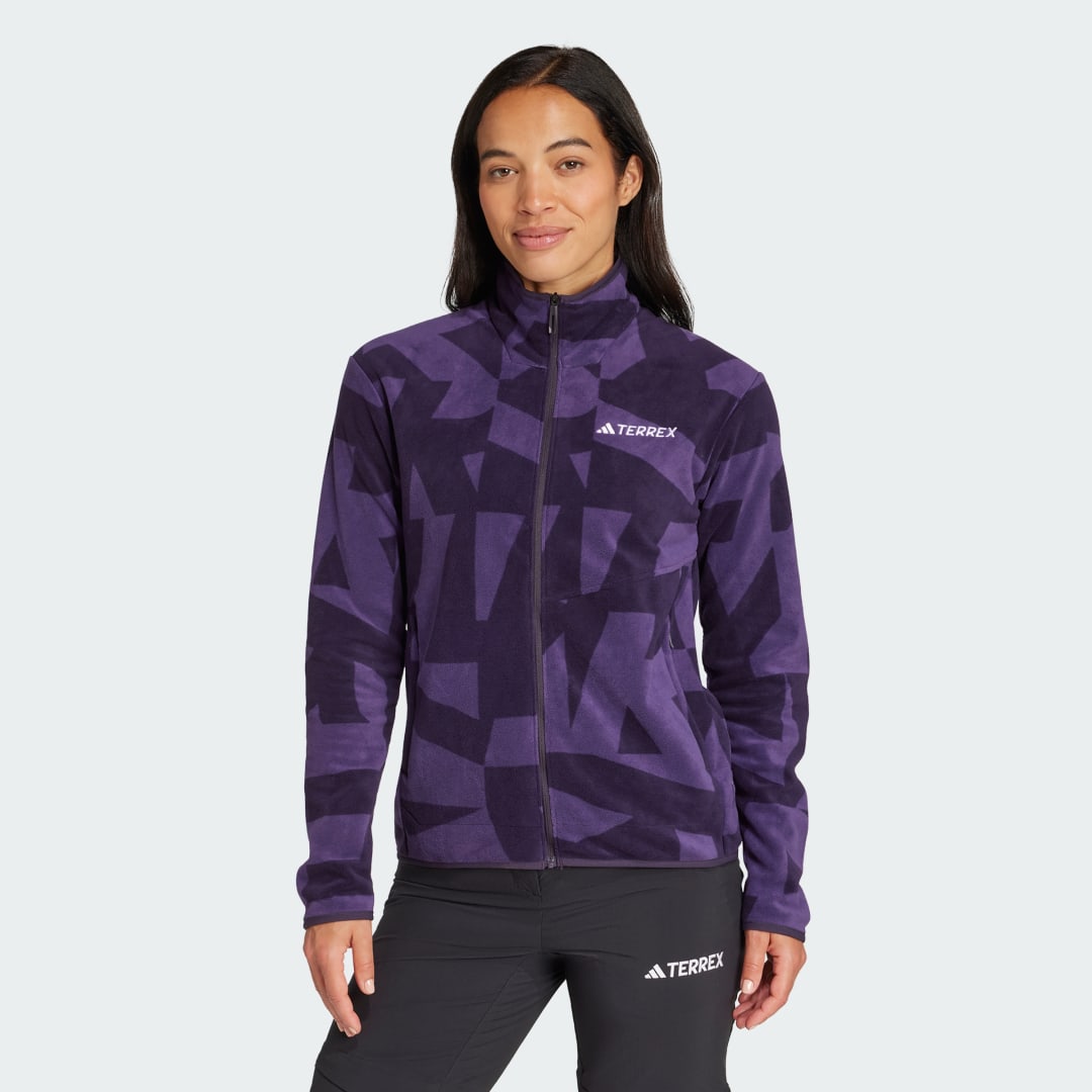 Куртка adidas Performance Terrex Multi Printed Full-Zip Fleece Jacket Фіолетовий | JN0996, 0