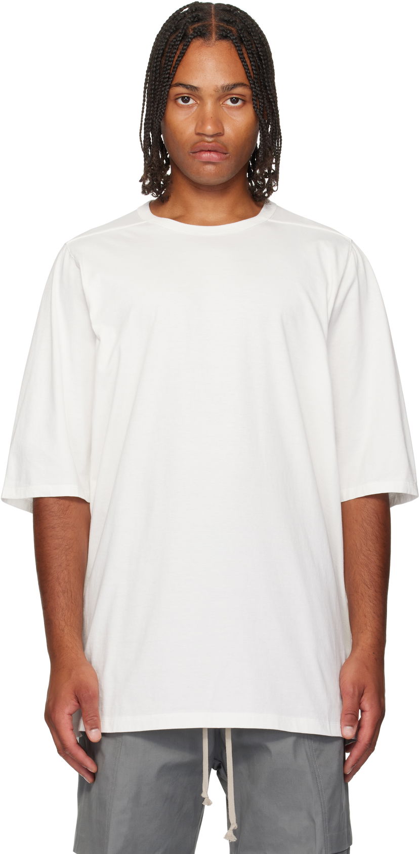 Футболка Rick Owens Rick Owens Concordians Jumbo Short Sleeve T-Shirt білий | RU02E1274 JA