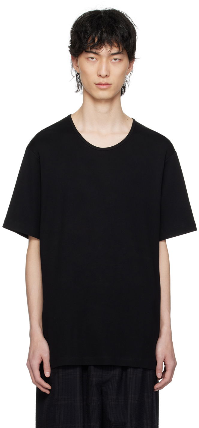 Футболка LEMAIRE LEMAIRE Rib Knit T-Shirt чорний | TO1109 LJ1016