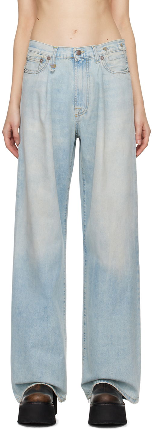 Джинси R13 R13 Damon Pleated Jeans Синій | R13W3147-897A
