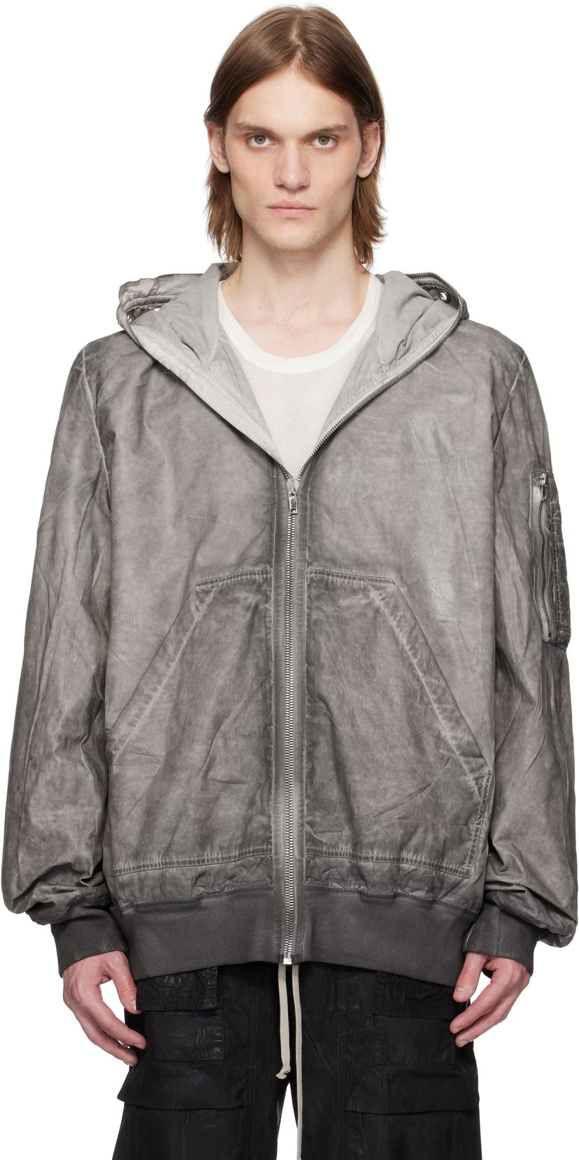 Куртка бомбер Rick Owens Rick Owens DRKSHDW Hollywood Flight Bomber Jacket Сірий | DU01E3772 PF