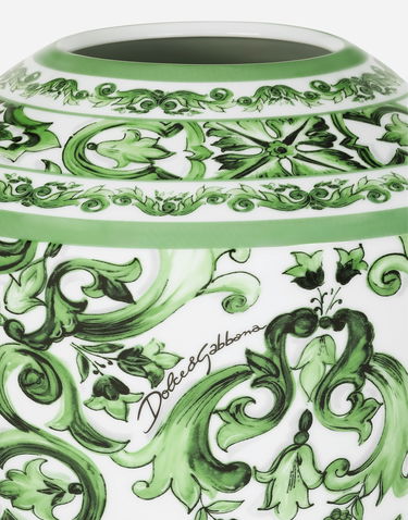 Домашній декор Dolce & Gabbana Dolce & Gabbana Large Amphora Porcelain Vase Зелений | TCC198TCAMZUV011, 2