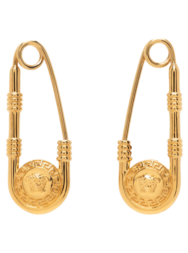 Сережки Versace Safety Pin Earrings бежевий | 1004827_1A00620