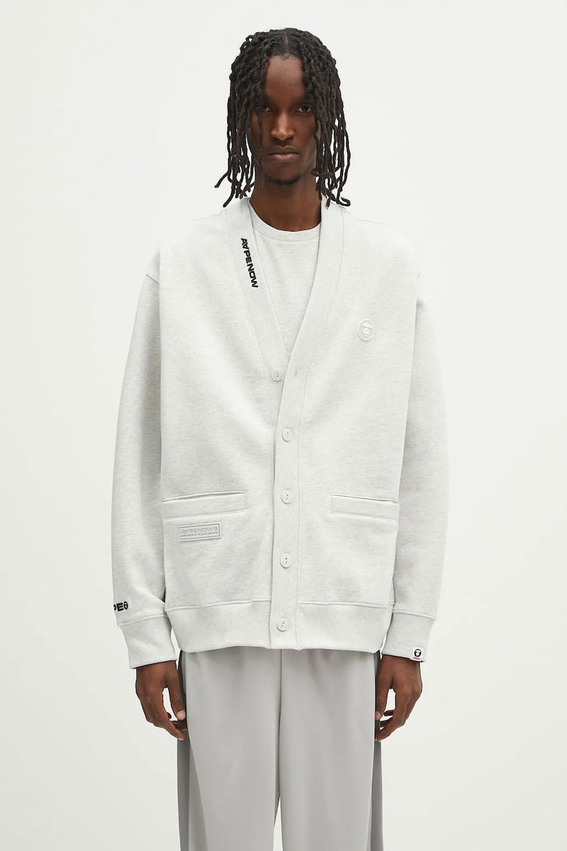 Cветр AAPE by A Bathing Ape AAPE Now Cardigan Сірий | AAPSWMB329XAN