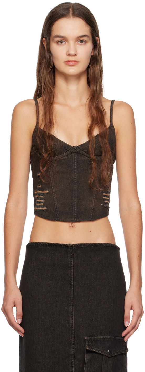 Безрукавка Miaou Miaou Kiko Denim Tank Top чорний | 7075SD4BLK
