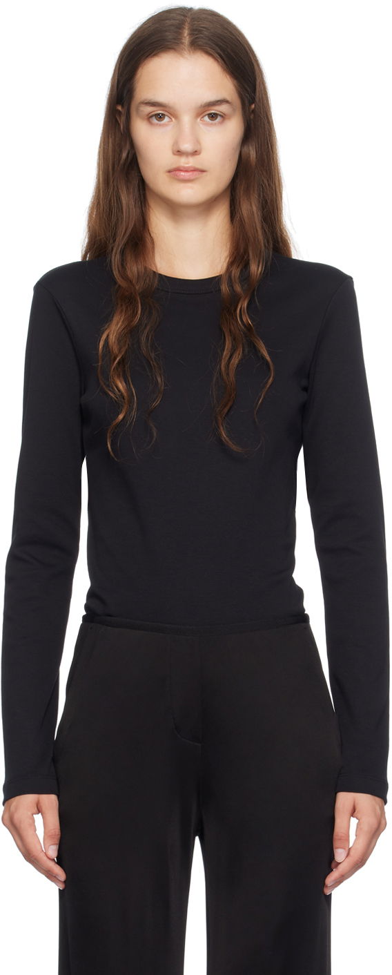 Футболка Helmut Lang Slim Long Sleeve T-Shirt чорний | O06HW507