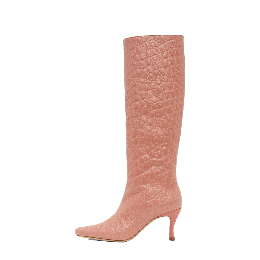 Кросівки та взуття BY FAR Stevie 42 Pink Leather Knee High Boots Рожевий | 22PFSVISLMCCE