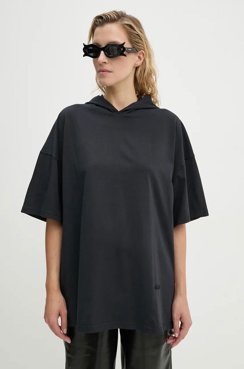 Світшоти Nanushka KACPER Oversized Cotton Hoodie чорний | NU24PFSH03899