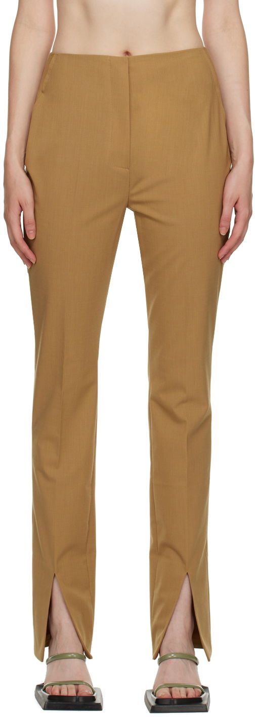 Штани Nanushka Trousers With Front Slits Жовтий | NW22PFPA00574