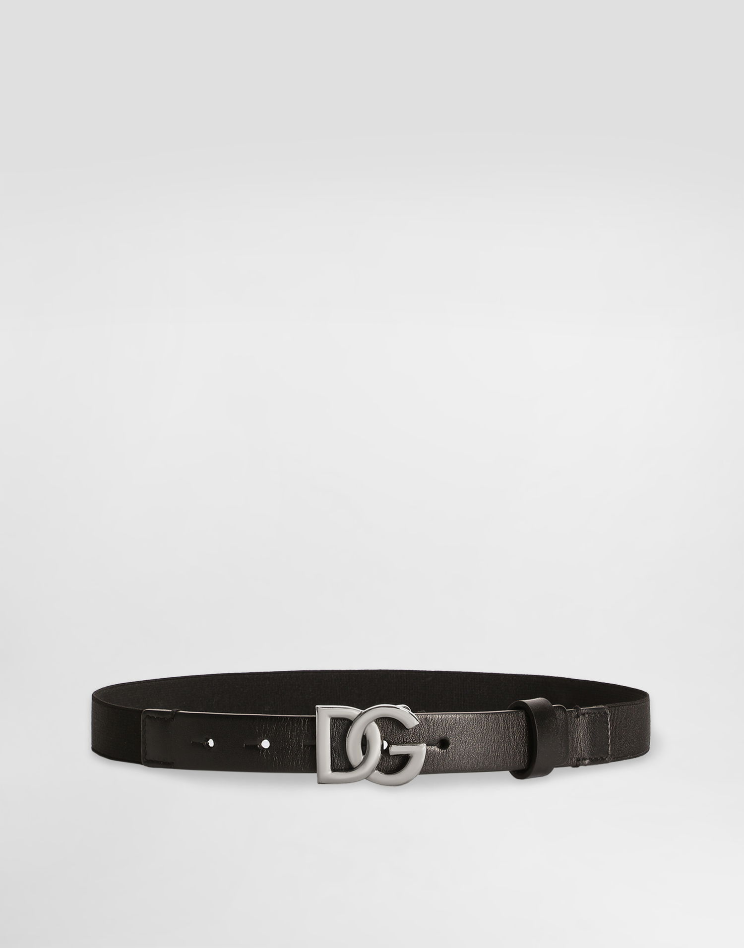 Ремені Dolce & Gabbana Dolce & Gabbana Calfskin and Elastic Belt чорний | EC0086AQ61680999, 0