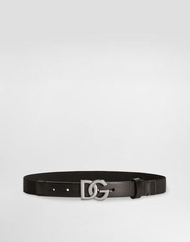 Ремені Dolce & Gabbana Dolce & Gabbana Calfskin and Elastic Belt чорний | EC0086AQ61680999, 0