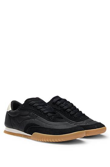 Одяг та аксесуари BOSS Fabric and Suede Low-Tops чорний | 50542185