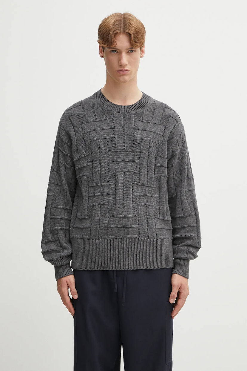 Cветр KENZO Kenzo Weave Jumper Knit Sweater Сірий | FF55PU7083CB