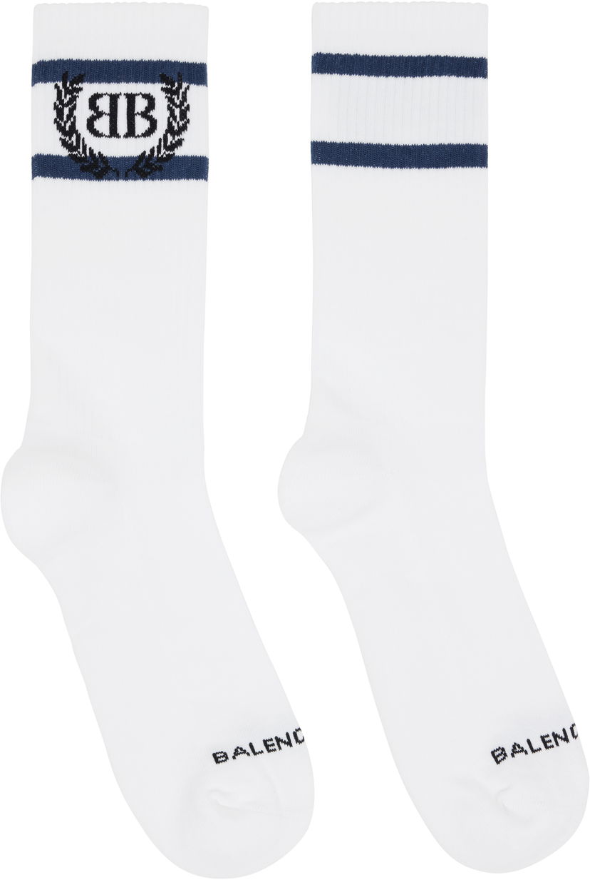 Шкарпетки Balenciaga Balenciaga Laurel Classic Socks білий | 8294464F1B59068