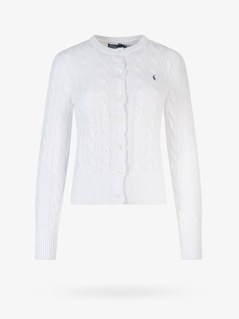 Cветр Polo by Ralph Lauren White Cable Knit Cardigan білий | 211891643001