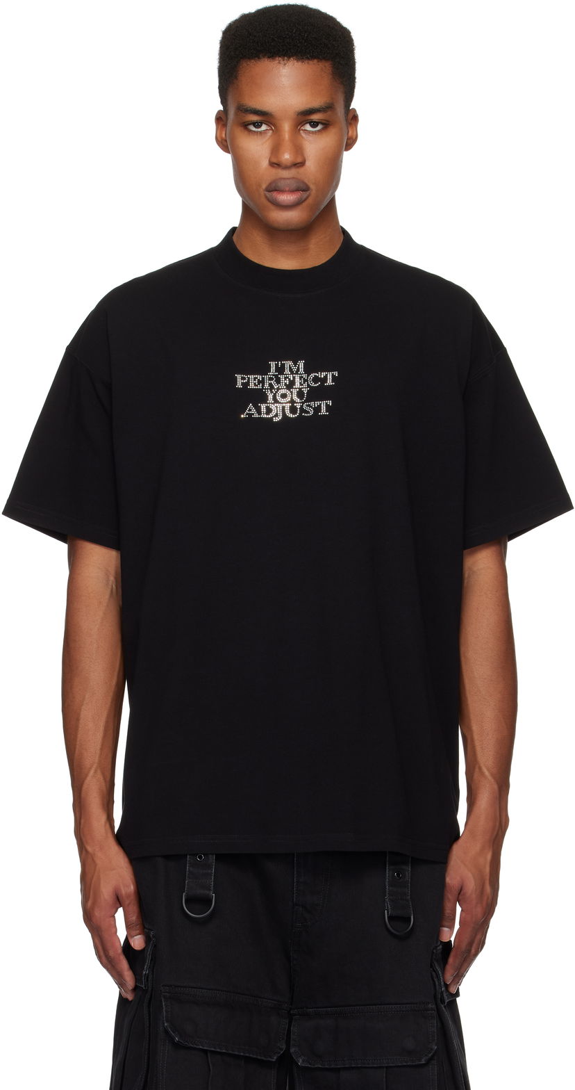 Футболка VETEMENTS 'I'm Perfect You Adjust' Graphic T-Shirt чорний | UA66TR680B