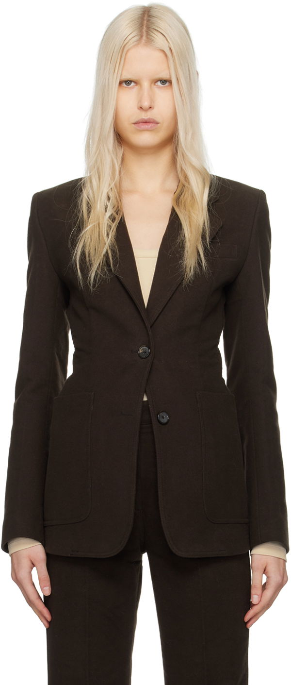 Куртка TOTEME Cinched Single-Breasted Blazer Коричневий | 241-WRZ1048-FB0171