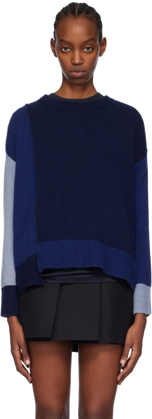 Cветр Marni Color Block Sweater темно-синій | GCMD0504Q0 UFX385