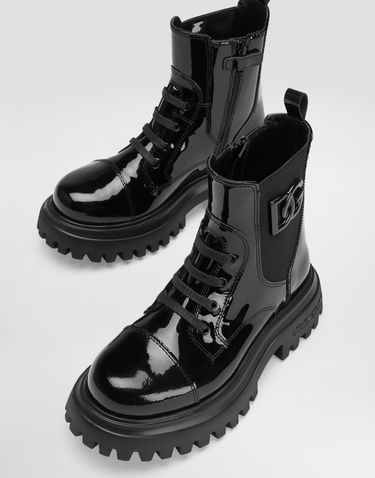 Аксесуари Dolce & Gabbana Dolce & Gabbana Patent Leather Ankle Boots With Elastic чорний | D11360A9A8180999, 3