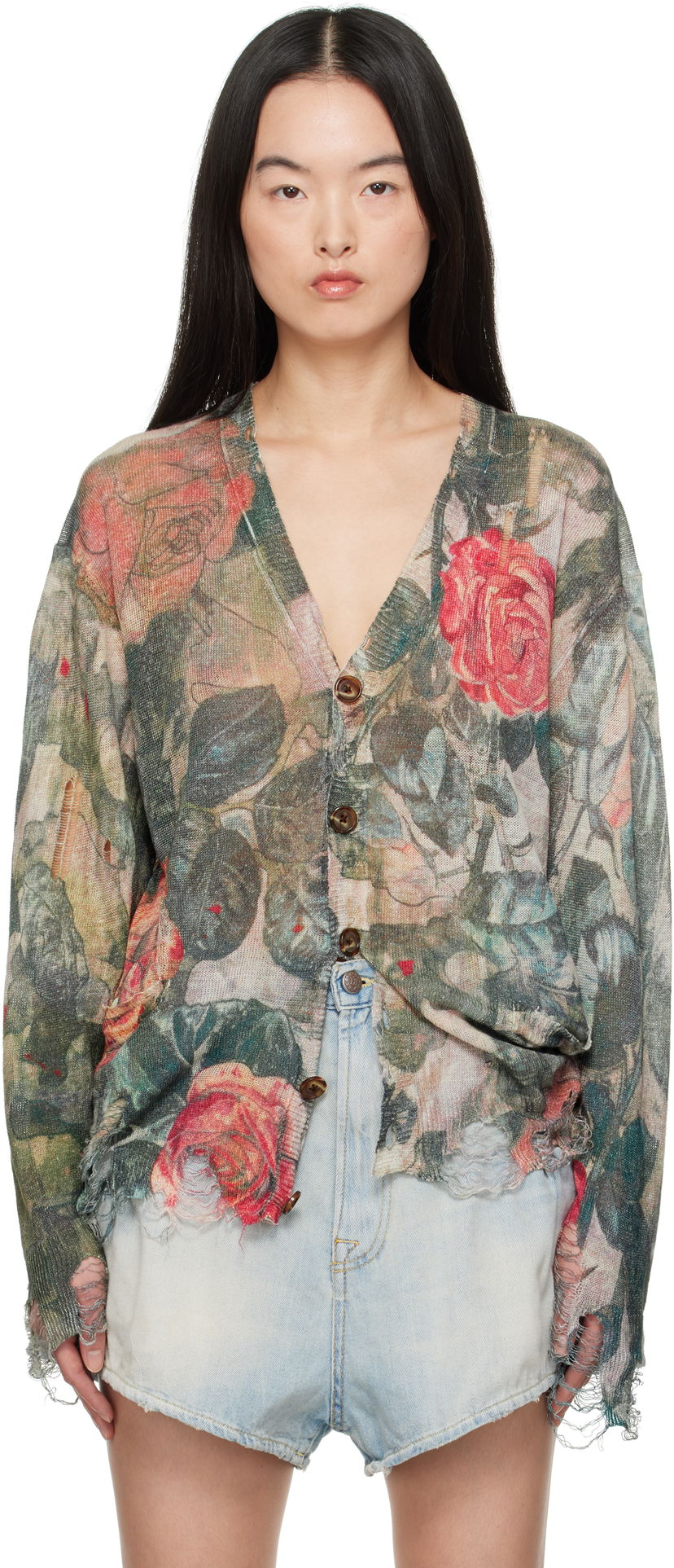 Cветр R13 R13 Boyfriend Floral Cardigan Різнокольоровий | R13WY200-Y182B