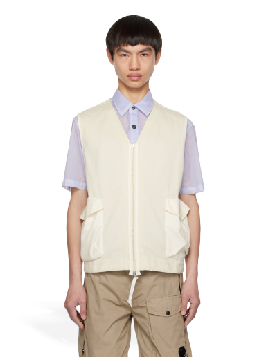 Жилет C.P. Company Zip Vest білий | 14CMSS322A-006521M